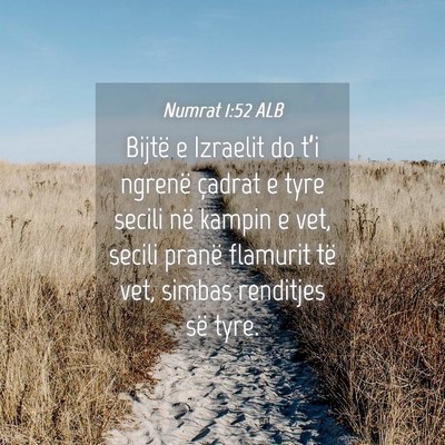 Picture 04 - Numrat 1:52 ALB - Bijtë e Izraelit do t’i ngrenë çadrat e tyre - Bible Verse Picture