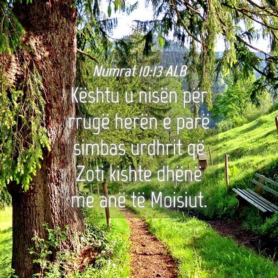 Picture 04 - Numrat 10:13 ALB - Kështu u nisën për rrugë herën e parë - Bible Verse Picture