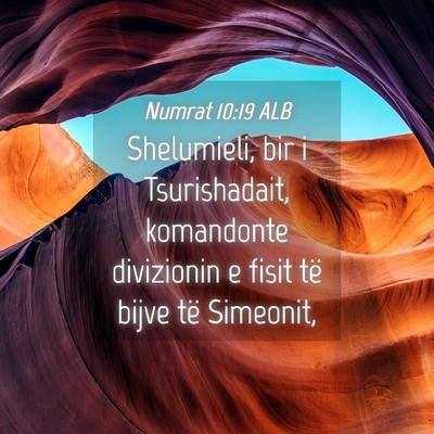 Picture 04 - Numrat 10:19 ALB - Shelumieli, bir i Tsurishadait, komandonte - Bible Verse Picture