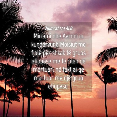 Picture 04 - Numrat 12:1 ALB - Miriami dhe Aaroni iu kundërvunë Moisiut me - Bible Verse Picture