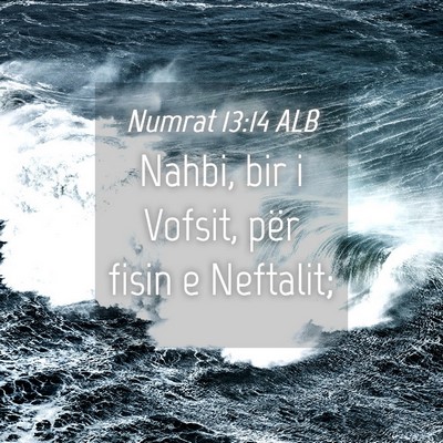 Picture 04 - Numrat 13:14 ALB - Nahbi, bir i Vofsit, për fisin e - Bible Verse Picture