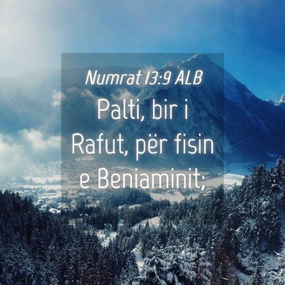 Picture 04 - Numrat 13:9 ALB - Palti, bir i Rafut, për fisin e - Bible Verse Picture