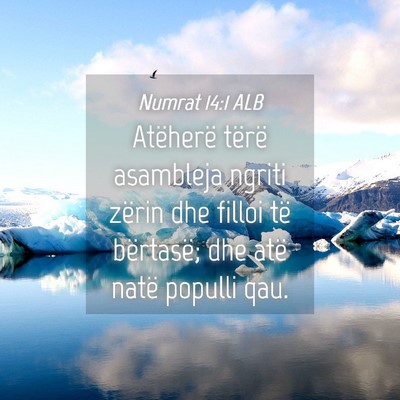 Picture 04 - Numrat 14:1 ALB - Atëherë tërë asambleja ngriti zërin dhe - Bible Verse Picture