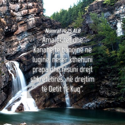 Picture 04 - Numrat 14:25 ALB - Amalekitët dhe Kananejtë banojnë në luginë, - Bible Verse Picture