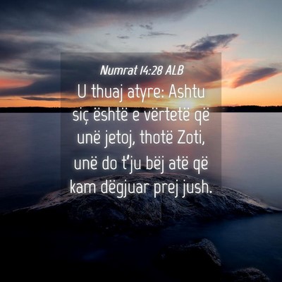 Picture 04 - Numrat 14:28 ALB - U thuaj atyre: Ashtu siç është e vërtetë që - Bible Verse Picture