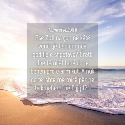 Picture 04 - Numrat 14:3 ALB - Pse Zoti na çon në këtë vend që të biem nga - Bible Verse Picture