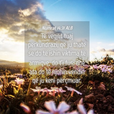 Picture 04 - Numrat 14:31 ALB - Të vegjlit tuaj përkundrazi, që ju thatë se - Bible Verse Picture