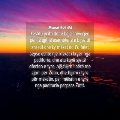 Picture 04 - Numrat 15:25 ALB - Kështu prifti do të bëjë shlyerjen për të - Bible Verse Picture