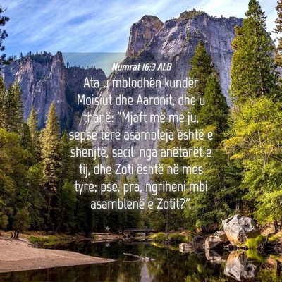 Picture 04 - Numrat 16:3 ALB - Ata u mblodhën kundër Moisiut dhe Aaronit, dhe - Bible Verse Picture
