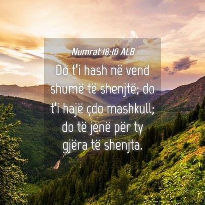 Picture 04 - Numrat 18:10 ALB - Do t’i hash në vend shumë të shenjtë; do - Bible Verse Picture