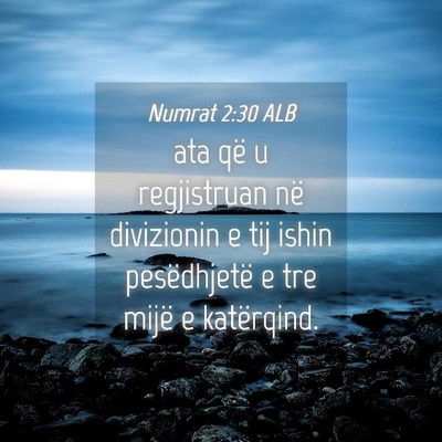 Picture 04 - Numrat 2:30 ALB - ata që u regjistruan në divizionin e tij ishin - Bible Verse Picture