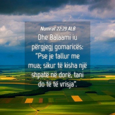 Picture 04 - Numrat 22:29 ALB - Dhe Balaami iu përgjegj gomaricës: 