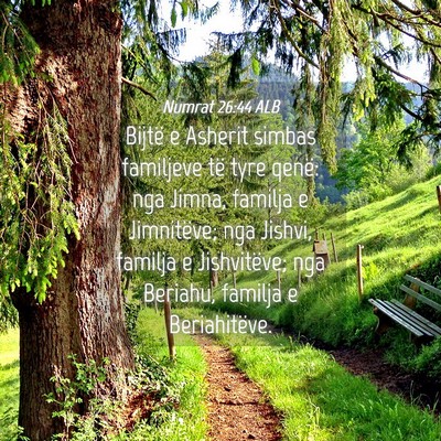 Picture 04 - Numrat 26:44 ALB - Bijtë e Asherit simbas familjeve të tyre qenë: - Bible Verse Picture