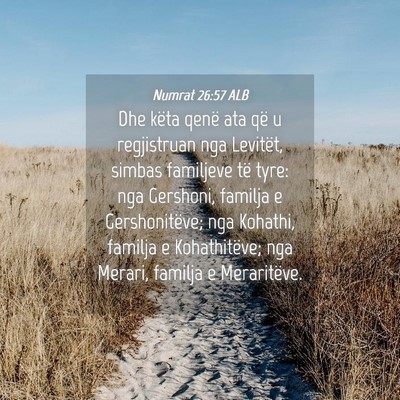 Picture 04 - Numrat 26:57 ALB - Dhe këta qenë ata që u regjistruan nga - Bible Verse Picture