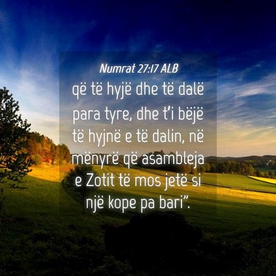 Picture 04 - Numrat 27:17 ALB - që të hyjë dhe të dalë para tyre, dhe t’i - Bible Verse Picture