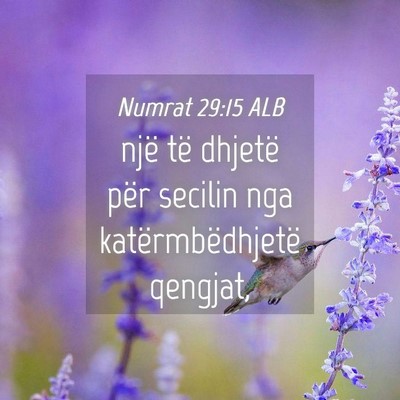 Picture 04 - Numrat 29:15 ALB - një të dhjetë për secilin nga - Bible Verse Picture