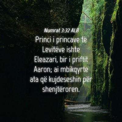 Picture 04 - Numrat 3:32 ALB - Princi i princave të Levitëve ishte Eleazari, - Bible Verse Picture