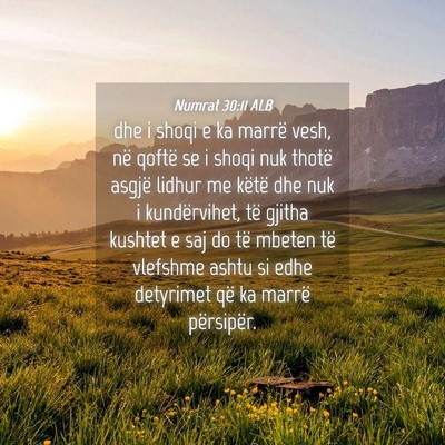 Picture 04 - Numrat 30:11 ALB - dhe i shoqi e ka marrë vesh, në qoftë se i - Bible Verse Picture