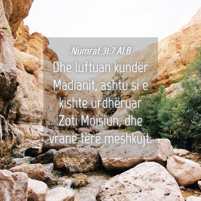 Picture 04 - Numrat 31:7 ALB - Dhe luftuan kundër Madianit, ashtu si e kishte - Bible Verse Picture