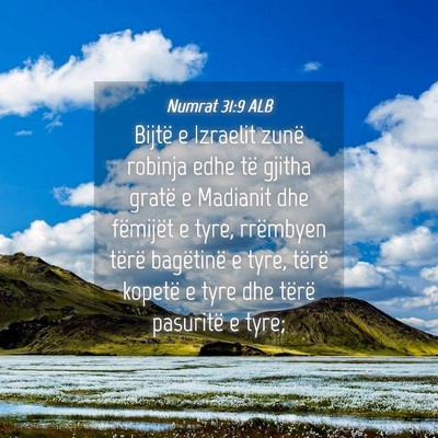 Picture 04 - Numrat 31:9 ALB - Bijtë e Izraelit zunë robinja edhe të gjitha - Bible Verse Picture