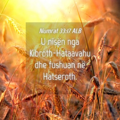 Picture 04 - Numrat 33:17 ALB - U nisën nga Kibroth-Hataavahu dhe fushuan në - Bible Verse Picture