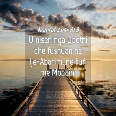Picture 04 - Numrat 33:44 ALB - U nisën nga Obothi dhe fushuan në Ije-Abarim, - Bible Verse Picture