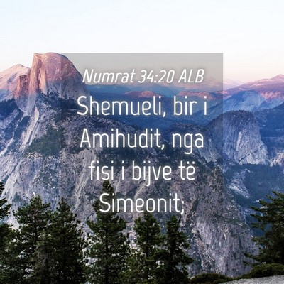 Picture 04 - Numrat 34:20 ALB - Shemueli, bir i Amihudit, nga fisi i bijve të - Bible Verse Picture