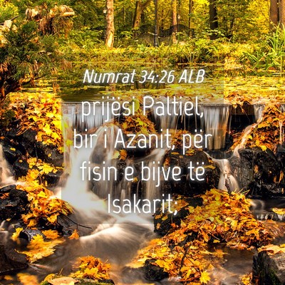 Picture 04 - Numrat 34:26 ALB - prijësi Paltiel, bir i Azanit, për fisin e - Bible Verse Picture