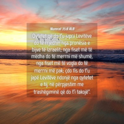 Picture 04 - Numrat 35:8 ALB - Qytetet që do t’u jepni Levitëve do të - Bible Verse Picture