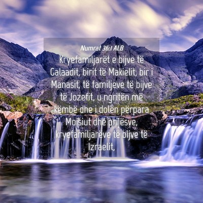 Picture 04 - Numrat 36:1 ALB - Kryefamiljarët e bijve të Galaadit, birit të - Bible Verse Picture