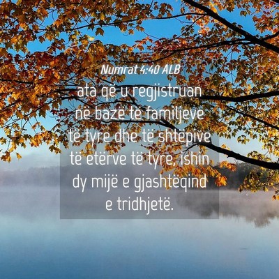 Picture 04 - Numrat 4:40 ALB - ata që u regjistruan në bazë të familjeve të - Bible Verse Picture
