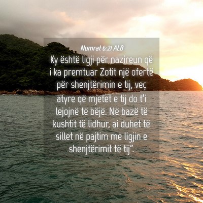 Picture 04 - Numrat 6:21 ALB - Ky është ligji për nazireun që i ka premtuar - Bible Verse Picture