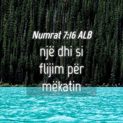 Picture 04 - Numrat 7:16 ALB - një dhi si flijim për - Bible Verse Picture