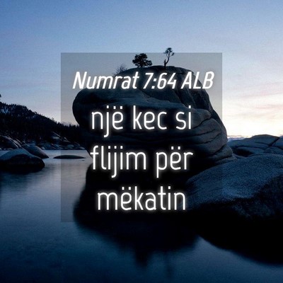 Picture 04 - Numrat 7:64 ALB - një kec si flijim për - Bible Verse Picture