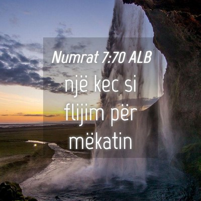 Picture 04 - Numrat 7:70 ALB - një kec si flijim për - Bible Verse Picture