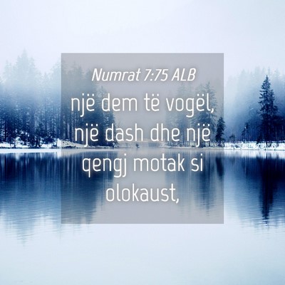 Picture 04 - Numrat 7:75 ALB - një dem të vogël, një dash dhe një qengj - Bible Verse Picture