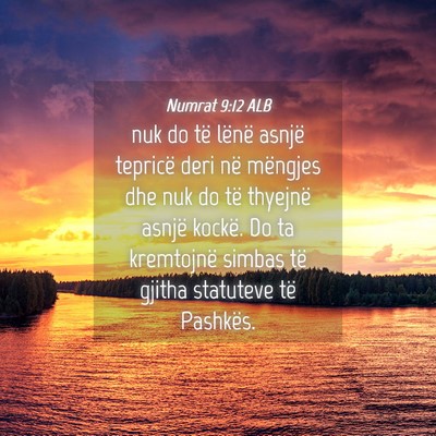 Picture 04 - Numrat 9:12 ALB - nuk do të lënë asnjë tepricë deri në - Bible Verse Picture
