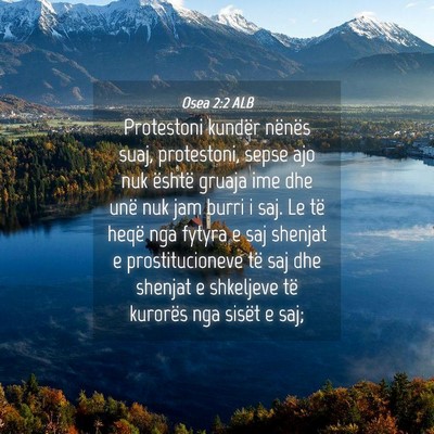 Picture 04 - Osea 2:2 ALB - Protestoni kundër nënës suaj, protestoni, - Bible Verse Picture
