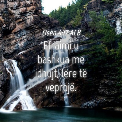 Picture 04 - Osea 4:17 ALB - Efraimi u bashkua me idhujt, lëre të - Bible Verse Picture
