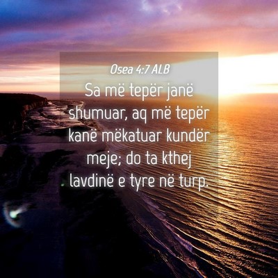 Picture 04 - Osea 4:7 ALB - Sa më tepër janë shumuar, aq më tepër kanë - Bible Verse Picture