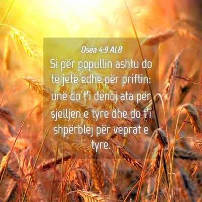 Picture 04 - Osea 4:9 ALB - Si për popullin ashtu do të jetë edhe për - Bible Verse Picture