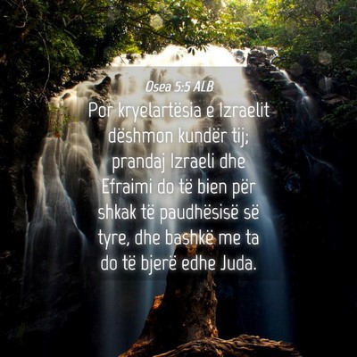 Picture 04 - Osea 5:5 ALB - Por kryelartësia e Izraelit dëshmon kundër - Bible Verse Picture