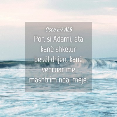 Picture 04 - Osea 6:7 ALB - Por, si Adami, ata kanë shkelur besëlidhjen, - Bible Verse Picture