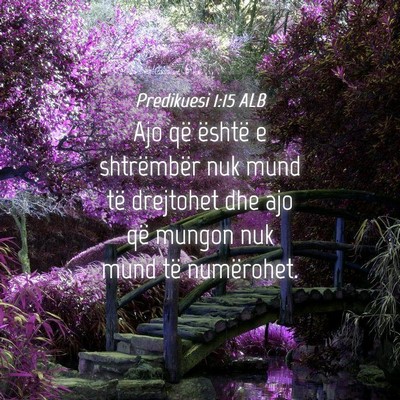 Picture 04 - Predikuesi 1:15 ALB - Ajo që është e shtrëmbër nuk mund të - Bible Verse Picture