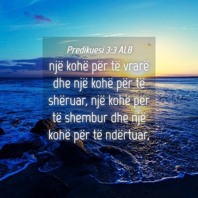 Picture 04 - Predikuesi 3:3 ALB - një kohë për të vrarë dhe një kohë për - Bible Verse Picture