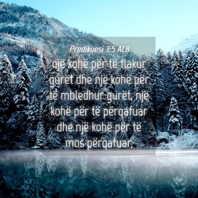 Picture 04 - Predikuesi 3:5 ALB - një kohë për të flakur gurët dhe një kohë - Bible Verse Picture