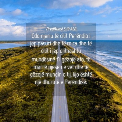 Picture 04 - Predikuesi 5:19 ALB - Çdo njeriu të cilit Perëndia i jep pasuri dhe - Bible Verse Picture