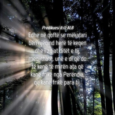 Picture 04 - Predikuesi 8:12 ALB - Edhe në qoftë se mëkatari bën njëqind herë - Bible Verse Picture