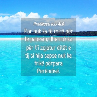Picture 04 - Predikuesi 8:13 ALB - Por nuk ka të mirë për të pabesin, dhe nuk ka - Bible Verse Picture