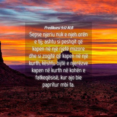 Picture 04 - Predikuesi 9:12 ALB - Sepse njeriu nuk e njeh orën e tij; ashtu si - Bible Verse Picture